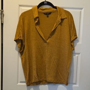 Banana Republic Linen Top in Mustard